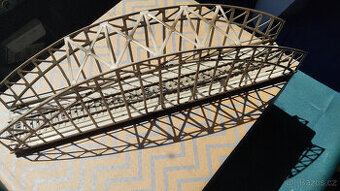 Märklin 7163 H0 Grosse Bogenbrücke Blech 60er Jahre 360mm