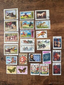 Sada retro známek - 24 kusů