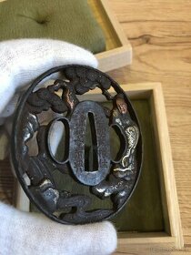 Japonská Starožitná Tsuba - Záštita Japonského Meče - 1