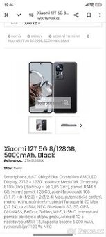 PRODÁM/VYMĚNÍM Xiaomi 12T 8/128GB