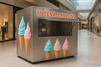 Prodejní stánek na zmrzlinu broušený nerez