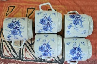 Retro hrneky chrpy 5 kusů