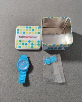 Stylové náramkové hodinky SCREAM – modrý design