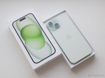 Apple iPhone 15 512GB Zelený - ZÁRUKA 12 MĚSÍCŮ - TOP STAV