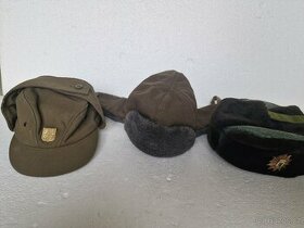 Vojenská, policejní čepice 3 kusy