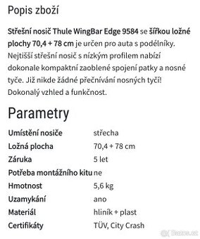 Thule wingbar edge 9584