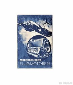 plechová cedule: Mercedes-Benz - reklama na motor pro He 111