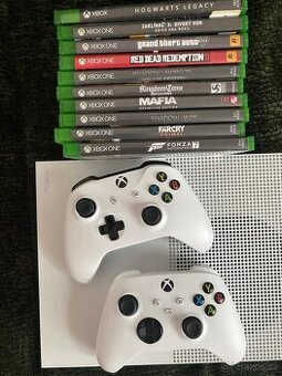 Xbox one S - 1TB - + 2 ovladače  + hry