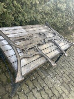 Kovové nohy a opěradlo k lavici a kovové nohy ke křeslu - 1