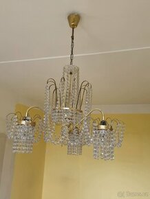 Starý křišťálový lustr - retro