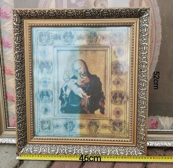 Obraz Madony 52x46 cm – retro styl