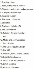 Maturitní otázky z angličtiny