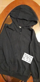 Mikina chlapecká s kapucí, vel.134-140, černá