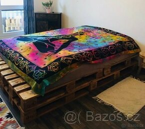 Paletová postel 160x200cm + noční stoličky