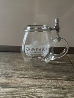 Krušovický korbel skleněný