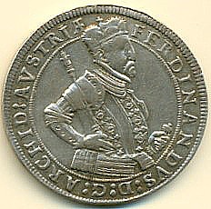 1 tolar ražba pro Tyroly, arcivévoda Ferdinand (1564-1595)