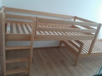 2 postele DOMESTAV 200x90+ 2 ortopedické matrace JELÍNEK