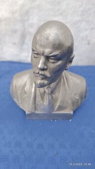 Bysta hliníková-Lenin, hlava,retro