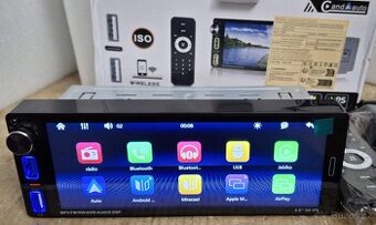 1DIN autorádio 6,9" IPS LCD Carplay Android Auto + DAB
