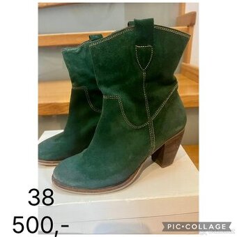 Kožené kozačky Baťa 38
