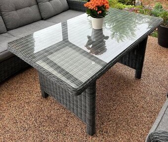 Zahradní stůl Rojaplast umělý ratan antracit