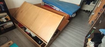 Prodám 2ks posteli s úložným prostorem a předním čelem