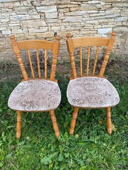 Židle dřevěné polstrované