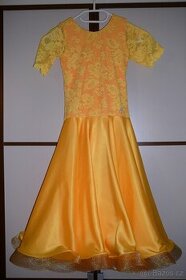 Dětské taneční šaty Heller na STT - vel. 152 (žluté) - 1