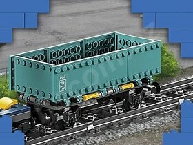 LEGO vlak novy tyrkysovy vagon ze setu 60336
