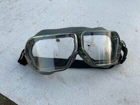 retro okuliare na motorku z sklenými výplnamy nie plast