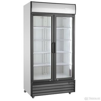 Prosklená lednice dvoudveřová Scandomestic SD 1002 HE