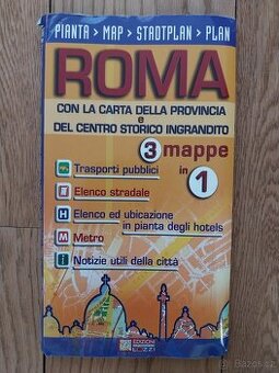 mapa Řím- Roma 3v1