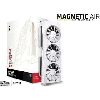 XFX Quicksilver AMD Radeon RX 9070 XT White Magnetic Air 16G - 1