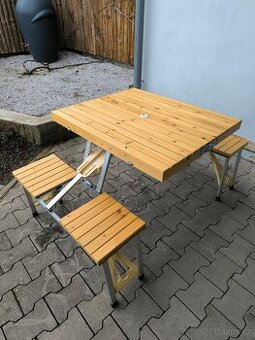Campingový skládací set stůl a lavice