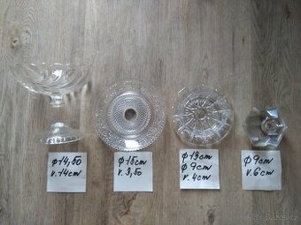 Sklo/ pohár, mistička, svícny / vše za 60,-