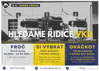 Hledáme řidiče VKD do Kolína
