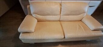 Kožená troj sedačka