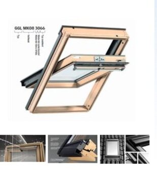 Střešní okna VELUX GGL MK06 3066, 78x118 dřevěné+ olemování