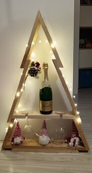 Dekorace - stojan na víno a sklenky