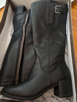 Kožené kozačky Tamaris