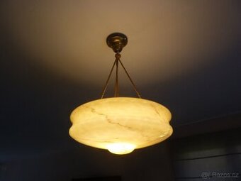 Starožitný lustr - sklo