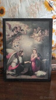 Dřevěný obrázek se svatými motivy