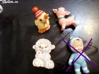 Retro gumové pískací hračky