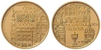 Zlatá mince 5000,- Kč z cyklu MPR: Moravská Třebová 2024