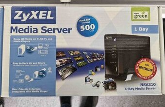 NAS Zyxel NSA310 novy nevybaleny vc disku 500GB