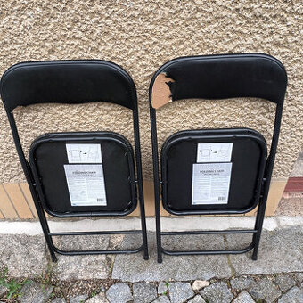 2ks rozkládací židle s malou vadou + malá židlička - 1
