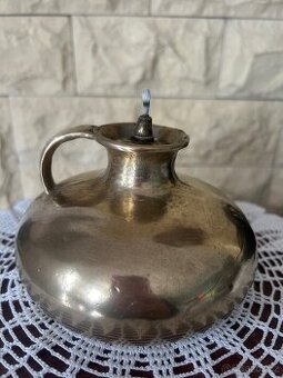 Starožitná Mosazná olejová (petrolejová)lampa