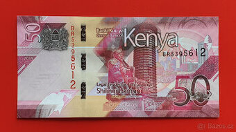 Bankovka KENYA (Keňa) 50 Shillings rok 2019 stav UNC