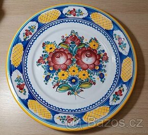 Velký sběratelský talíř Tupeská keramika Czechoslovakia