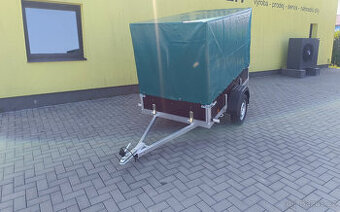 ČESKÝ SVAŘOVANÝ PŘÍVĚS 215x120 s plachtou